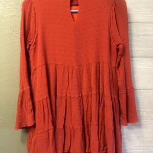 Altar'd State Burt orange Textured Dress